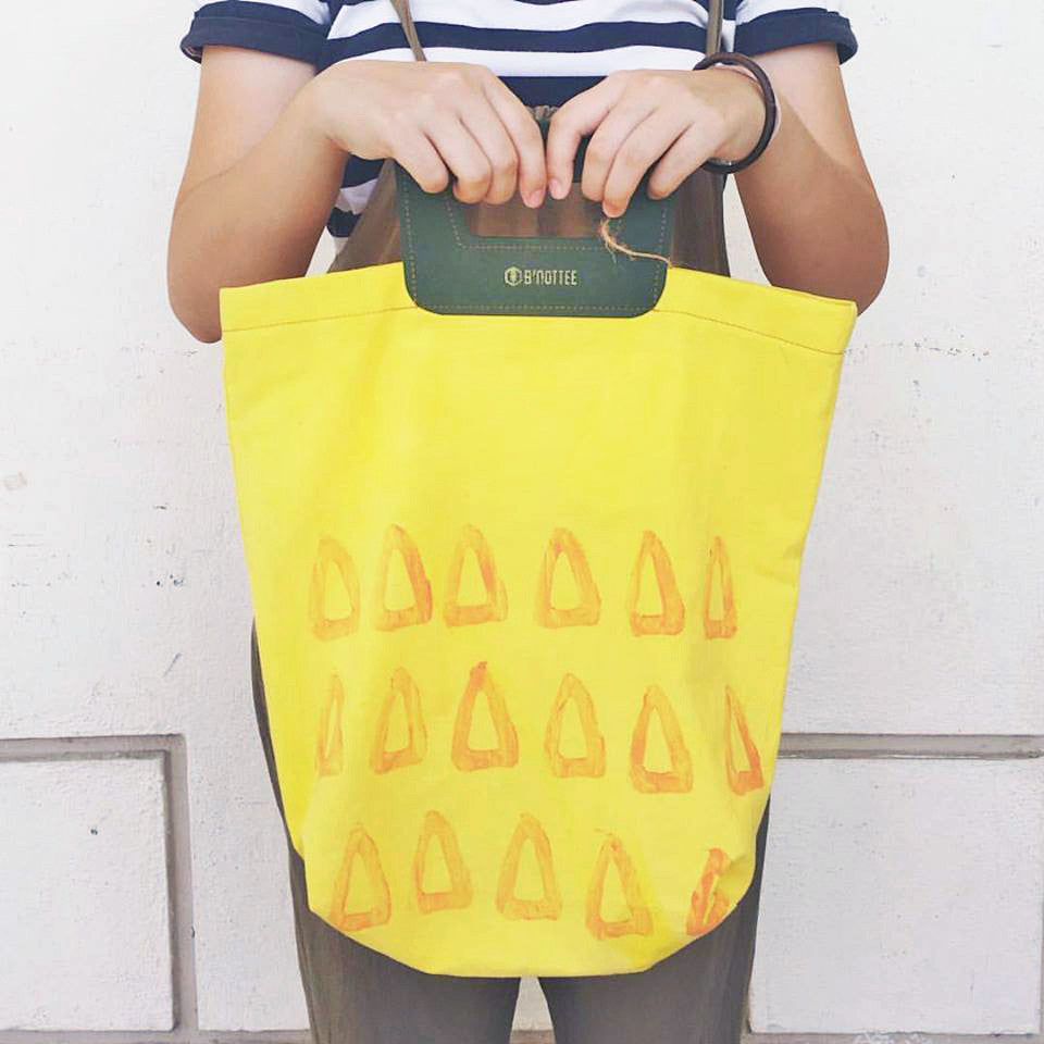 Wang Wang Pineapple Natural Dye Linen Tote Bag