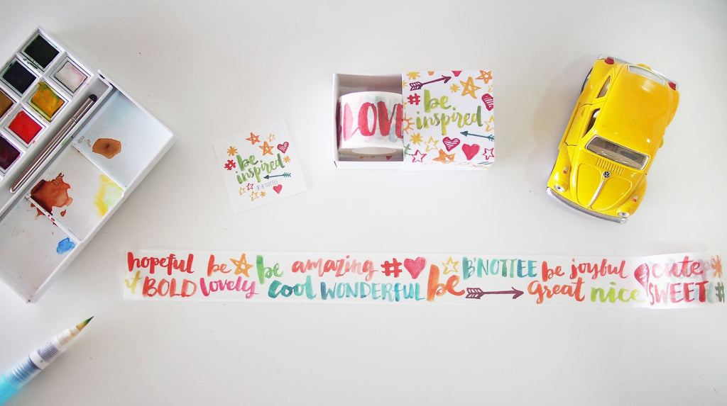 Be Inspired - Brush Lettering washi tape